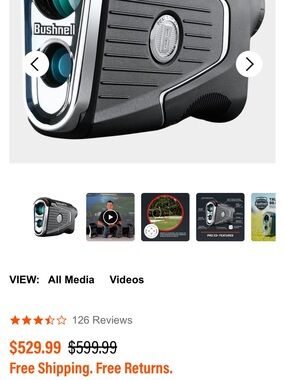 Bushnell Laser Rangefinder — Gray with Teal Accents
